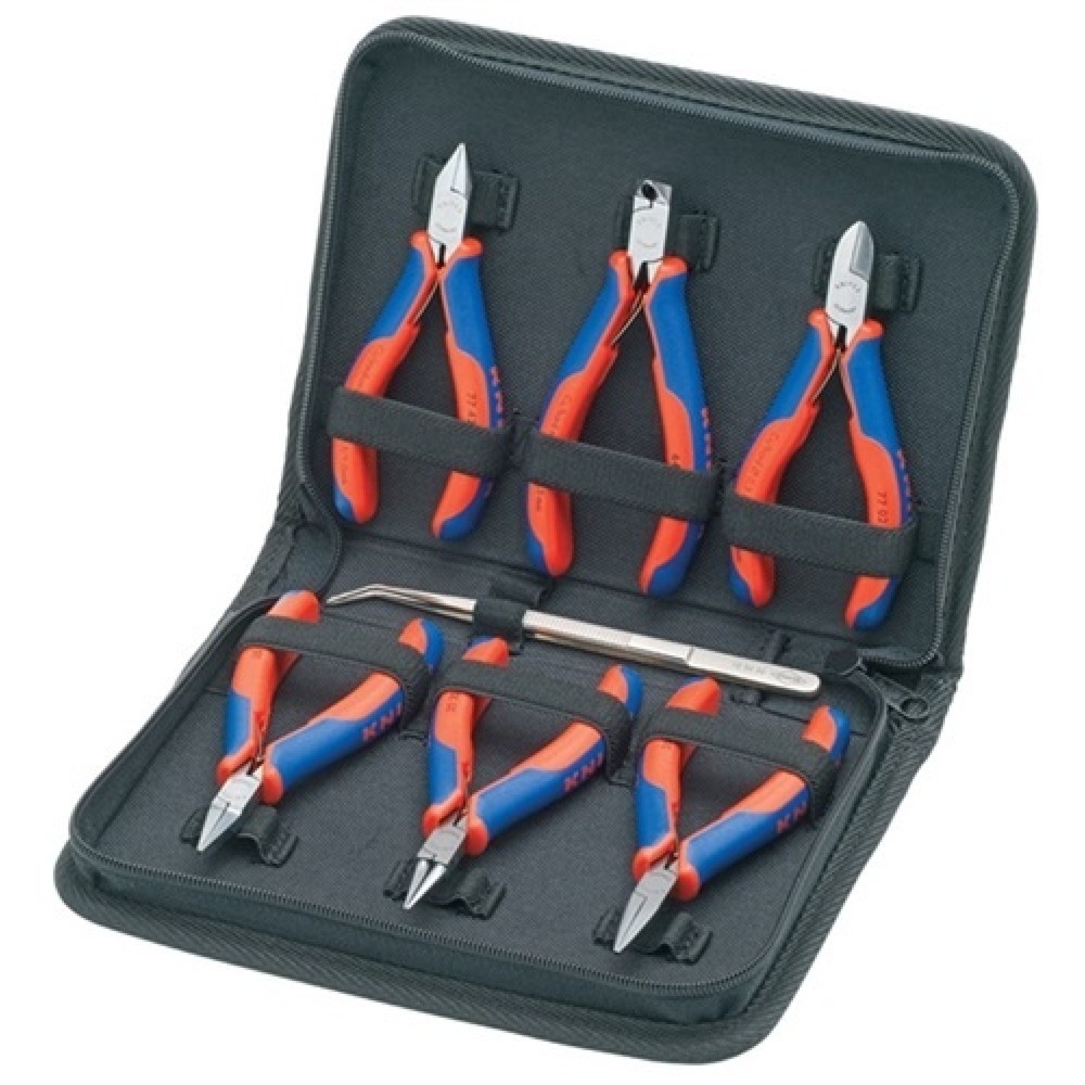 Image of  Verpackung: im EtuiElektronikzangensatz 7-tlg.6 Zangen,1 Präzisionspinzette KNIPEX Elektronikzangensatz 7-tlg.6 Zangen,1 Präzisionspinzette KNIPEX