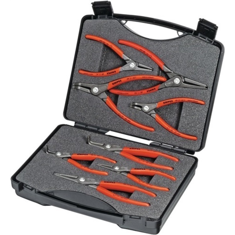 Image of  Verpackung: in KunststoffkofferSicherungszangensatz 8-tlg.in Ku.-Koffer 10-60mm KNIPEX Sicherungszangensatz 8-tlg.in Ku.-Koffer 10-60mm KNIPEX
