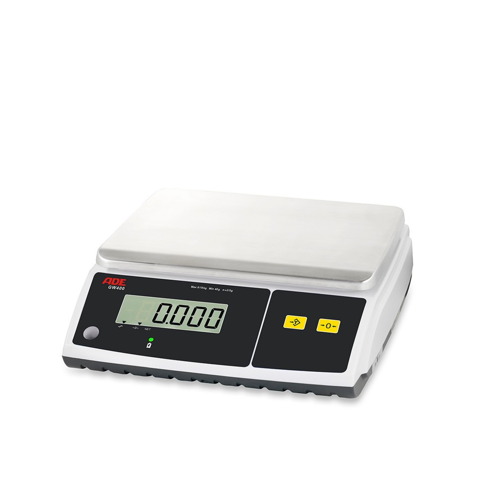 Image of Solide gebaut und zuverlässig arbeitend – die eichfähige Kontrollwaage ADE Diese Kontrollwaage bringt alle Funktionen mit, die Sie im Gastronomie- und Lebensmittelbereich benötigen. Mit den Tara- und Mehrfach-Tara-Funktionen berechnen Sie ganz einfach das