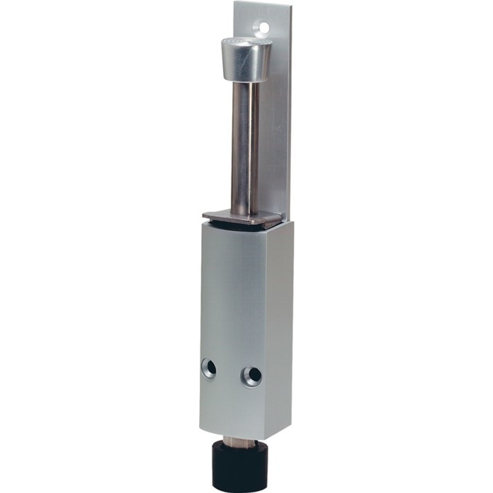 Image of  Höhe: 225mmKWS Türfeststeller 1222.02, Hubhöhe 60 mm, Aluminium silberfarbig lackiert, Türmontage KWS Türfeststeller 1222.02, Hubhöhe 60 mm, Aluminium silberfarbig lackiert, Türmontage