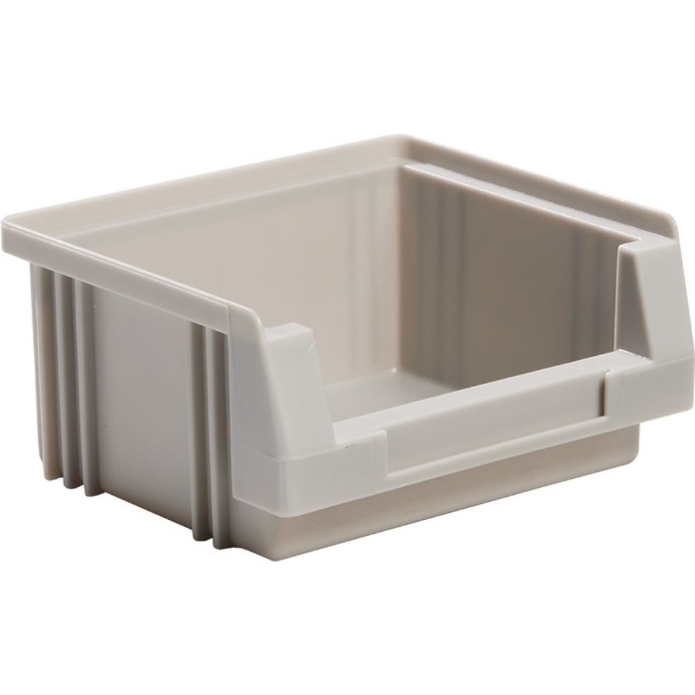 Image of  Auflast: 25kgLA-KA-PE Sichtlagerkasten PLK, PP grau, L90xB102xH50mm LA-KA-PE Sichtlagerkasten PLK, PP grau, L90xB102xH50mm