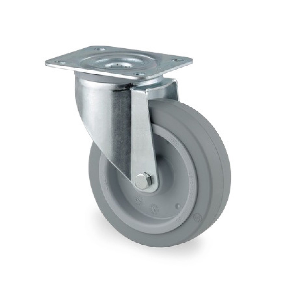 Image of Lange Lebensdauer durch Schwenklagerschutz Die Lenkrolle TENTE Elastik-Gummi, Rollenlager, Schwenklagerschutz, spurlos kann auf einer Vielzahl von Bodenbelägen problemlos verwendet werden. Der Radkörper besteht aus Polyamid und hat ein robustes, weitgehen