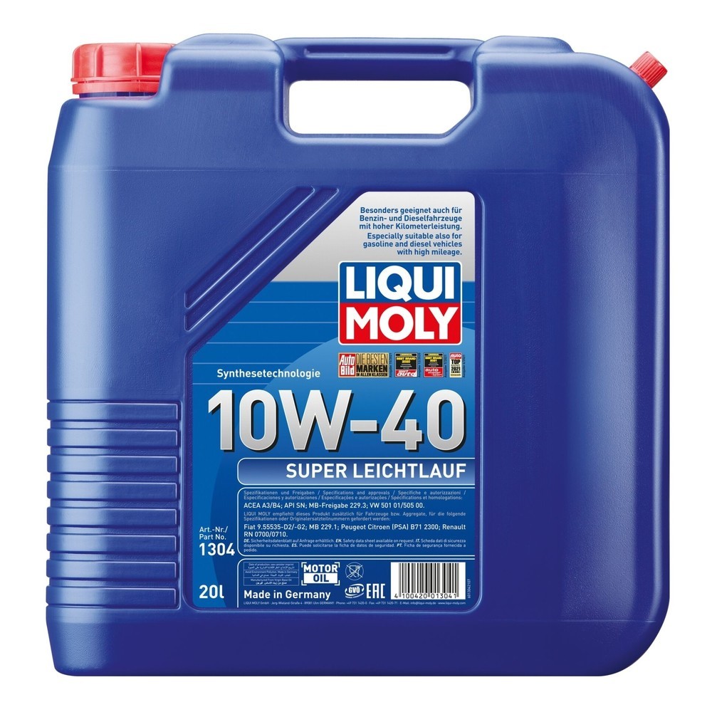 Image of  Turbo- und Kat-getestetLIQUI MOLY Super Leichtlauf 10W-40 20 l LIQUI MOLY Super Leichtlauf 10W-40 20 l
