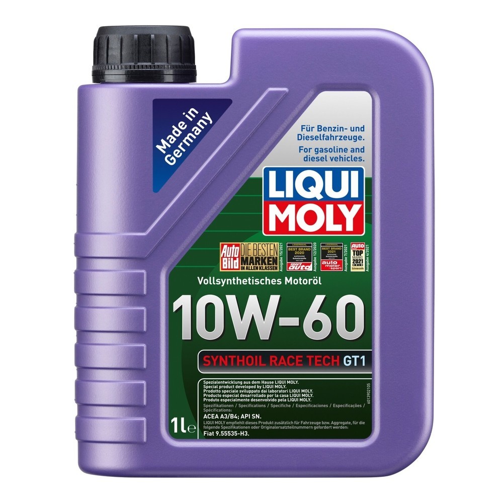 Image of  extrem niedriger VerdampfungsverlustLIQUI MOLY Synthoil Race Tech GT1 10W-60 1 l LIQUI MOLY Synthoil Race Tech GT1 10W-60 1 l
