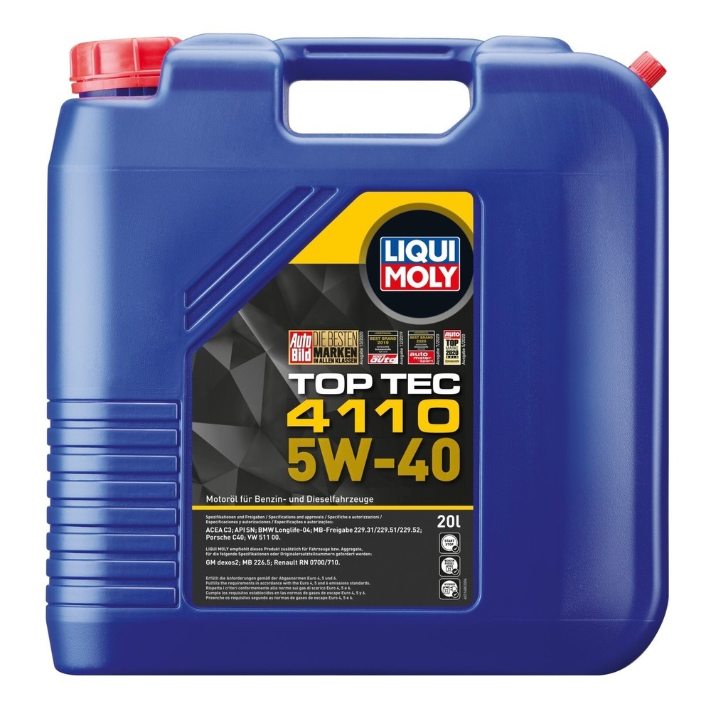 Image of  Turbo- und Kat-getestetLIQUI MOLY Top Tec 4110 5W-40 20 l LIQUI MOLY Top Tec 4110 5W-40 20 l