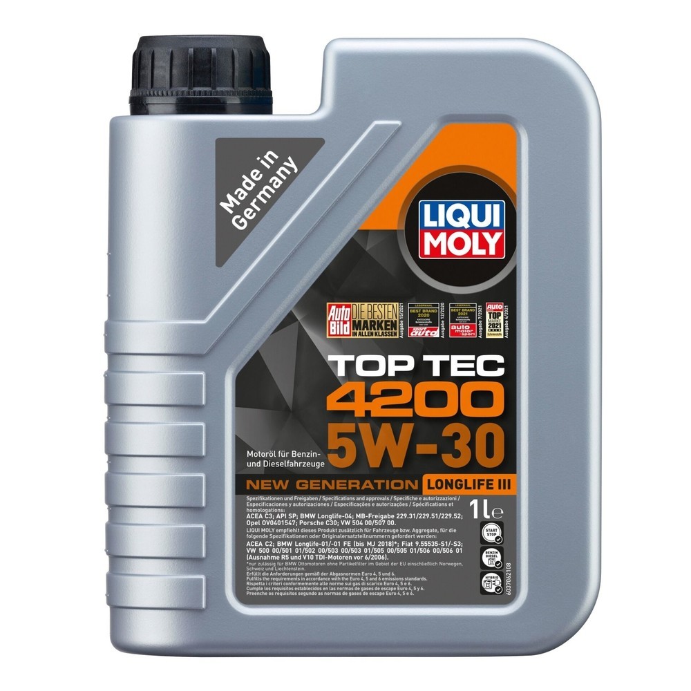Image of  hohe ScherstabilitätLIQUI MOLY Top Tec 4200 5W-30 1 l LIQUI MOLY Top Tec 4200 5W-30 1 l