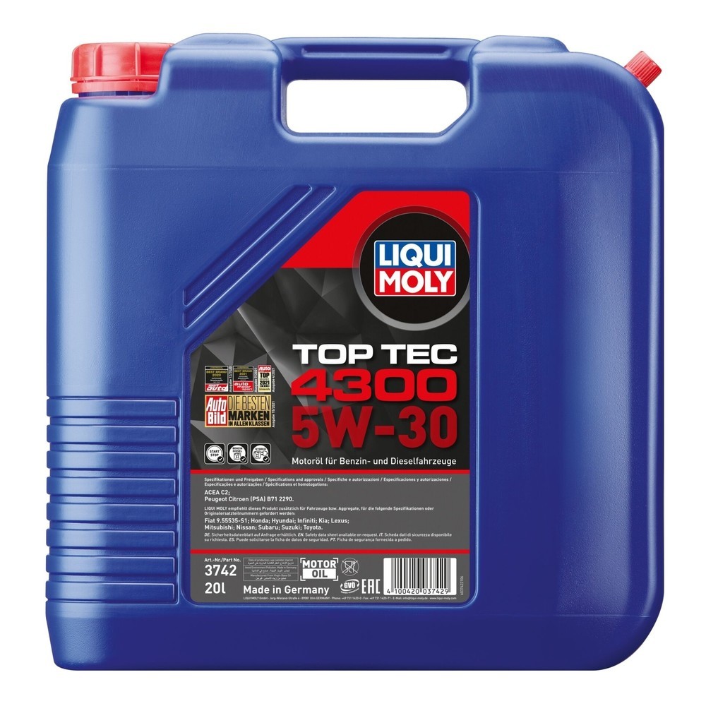 Image of  optimale Wirksamkeit im unvermischtem ZustandLIQUI MOLY Top Tec 4300 5W-30 20 l LIQUI MOLY Top Tec 4300 5W-30 20 l