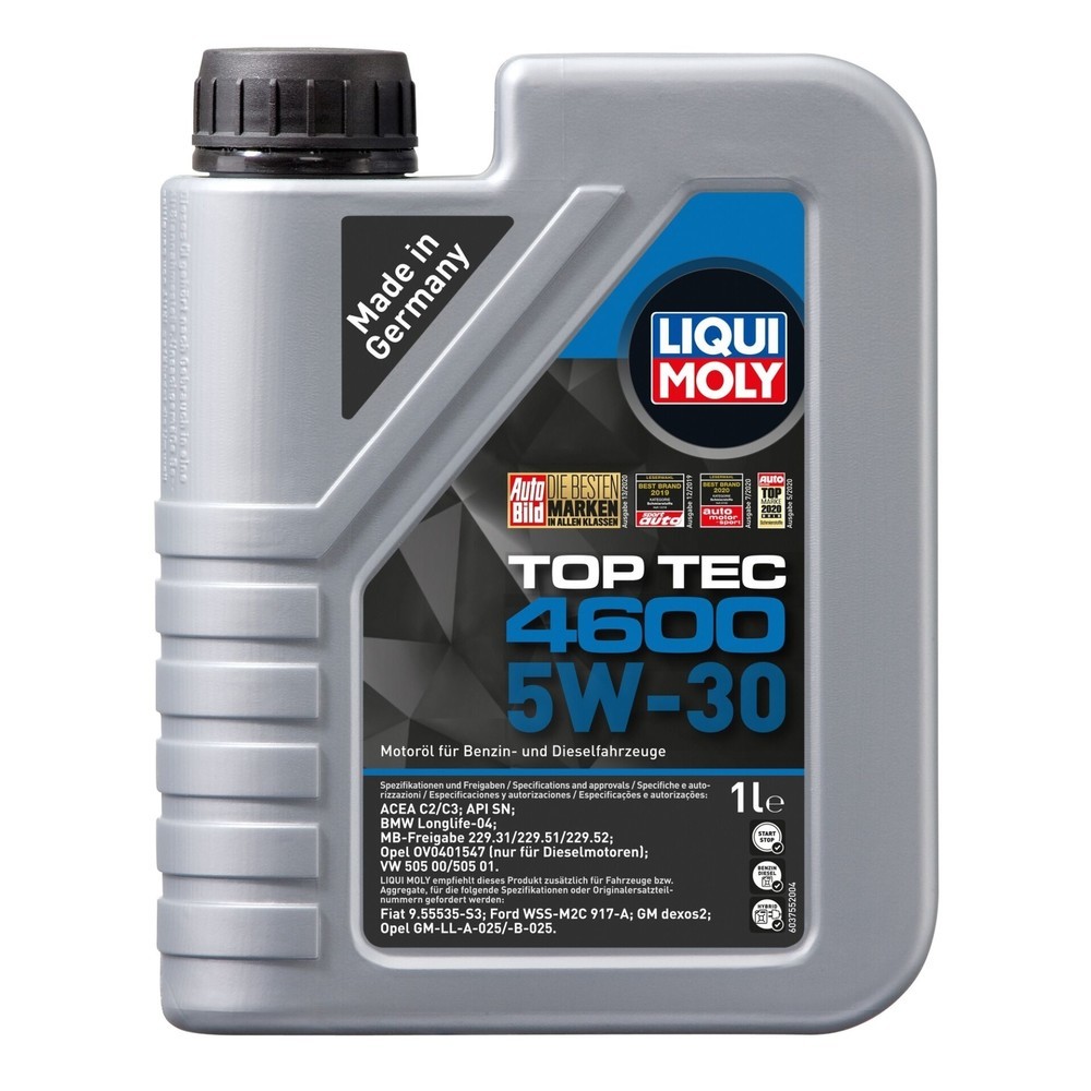 Image of  mischbar mit handelsüblichen MotorölenLIQUI MOLY Top Tec 4600 5W-30 1 l LIQUI MOLY Top Tec 4600 5W-30 1 l