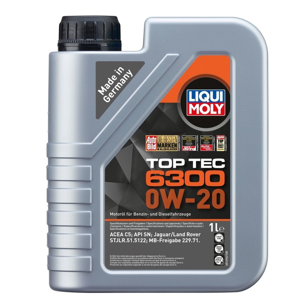Image of  Turbo- und Kat-getestetLIQUI MOLY Top Tec 6300 0W-20 1 l LIQUI MOLY Top Tec 6300 0W-20 1 l