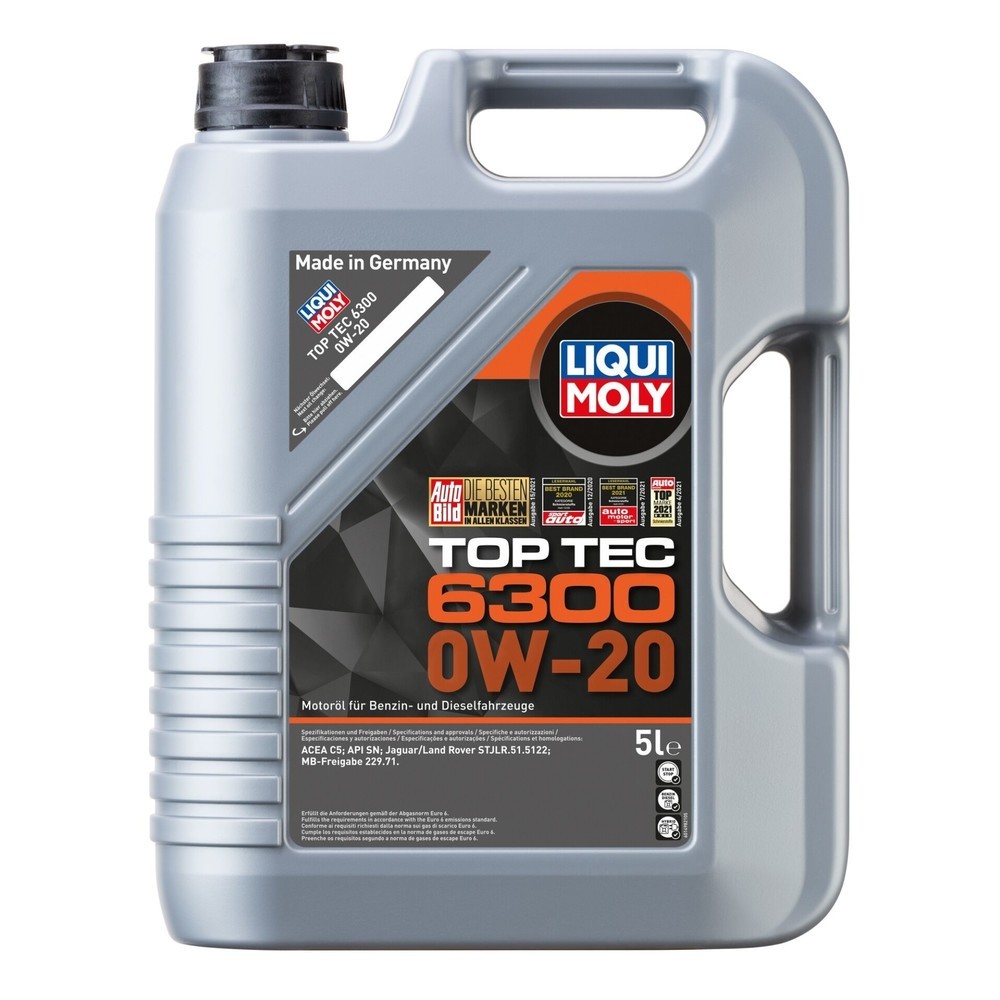 Image of  Turbo- und Kat-getestetLIQUI MOLY Top Tec 6300 0W-20 5 l LIQUI MOLY Top Tec 6300 0W-20 5 l