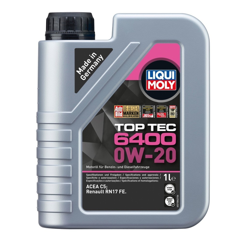 Image of  ausgezeichnete ReinigungswirkungLIQUI MOLY Top Tec 6400 0W-20 1 l LIQUI MOLY Top Tec 6400 0W-20 1 l