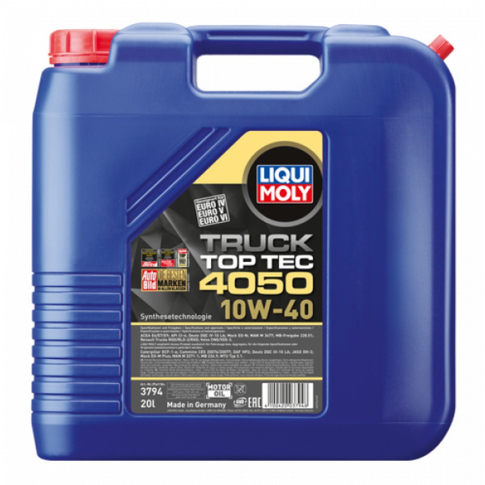 Image of  hält Ladeluftkühler extrem sauberLIQUI MOLY Top Tec Truck 4050 10W-40 20 l LIQUI MOLY Top Tec Truck 4050 10W-40 20 l