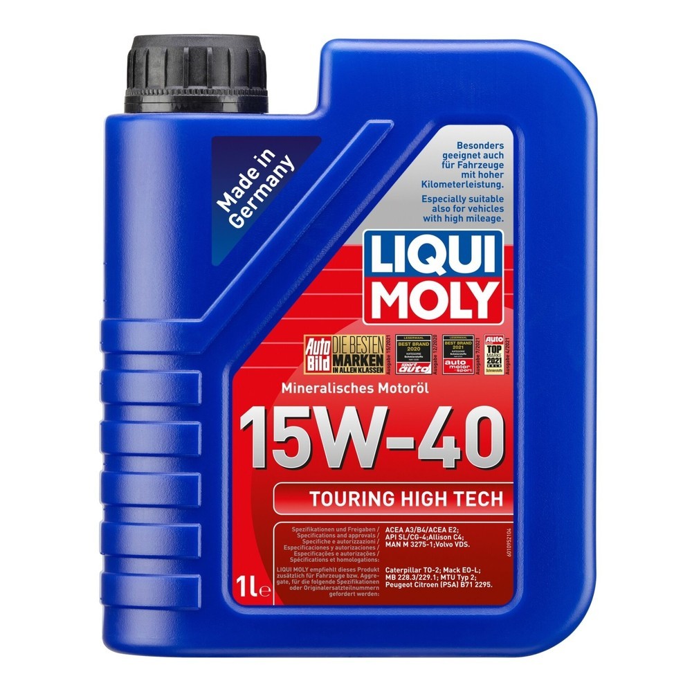 Image of  Kat-getestetLIQUI MOLY Touring High Tech 15W-40 1 l LIQUI MOLY Touring High Tech 15W-40 1 l