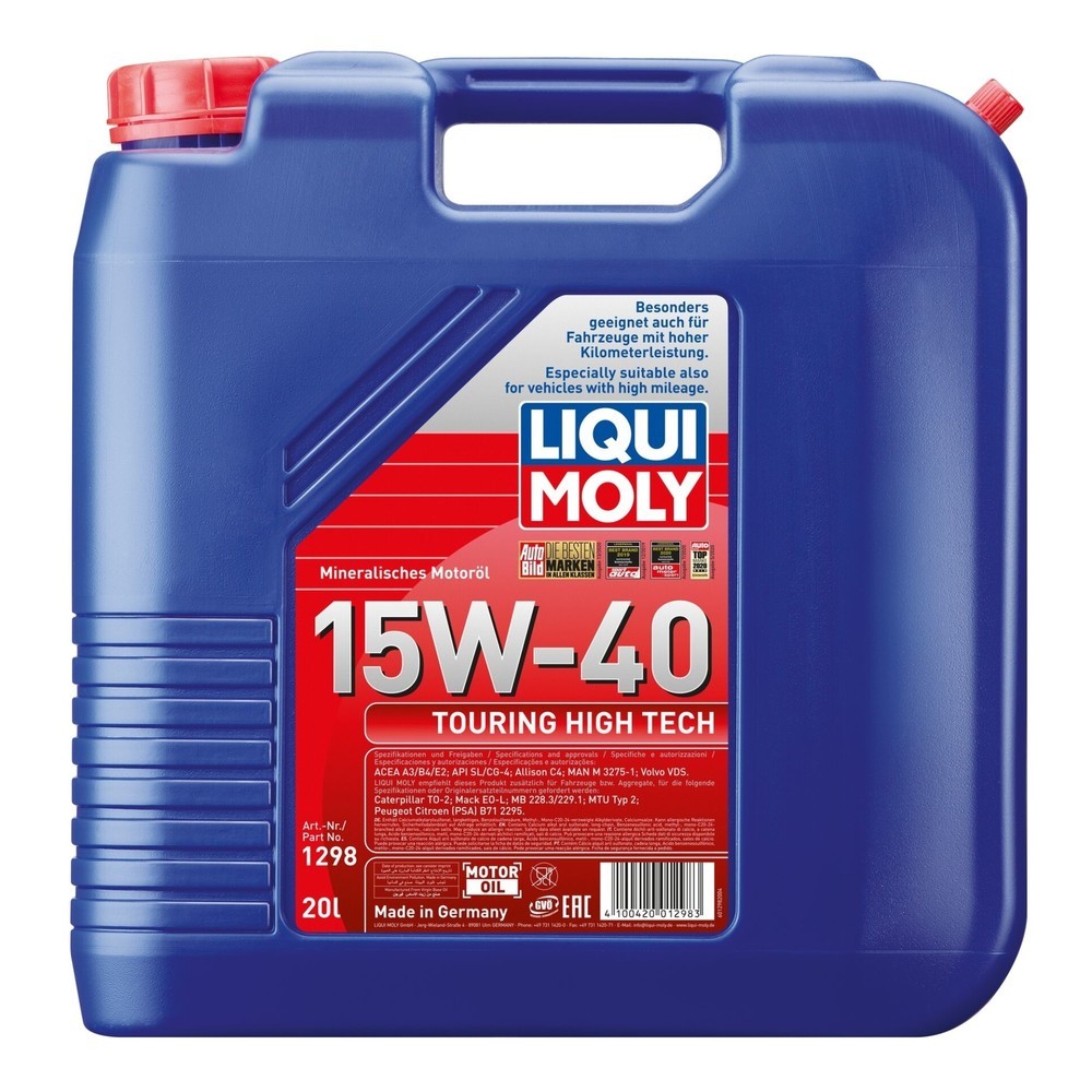 Image of  Kat-getestetLIQUI MOLY Touring High Tech 15W-40 20 l LIQUI MOLY Touring High Tech 15W-40 20 l