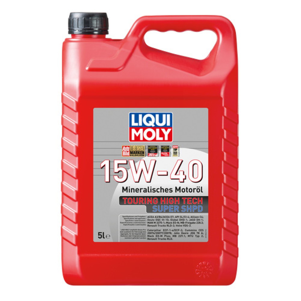 Image of  verhindert "bore polishing"LIQUI MOLY Touring High Tech Super SHPD 15W-40 5 l LIQUI MOLY Touring High Tech Super SHPD 15W-40 5 l