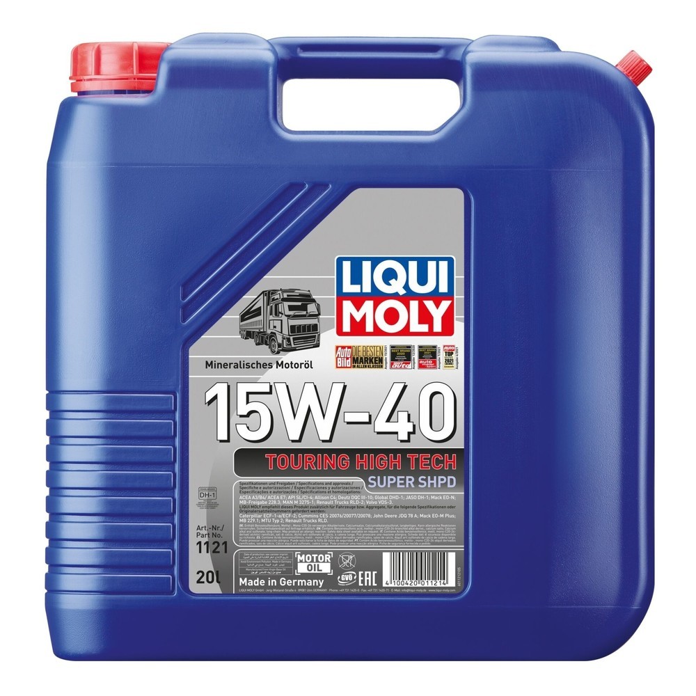 Image of  verhindert "bore polishing"LIQUI MOLY Touring High Tech Super SHPD 15W-40 20 l LIQUI MOLY Touring High Tech Super SHPD 15W-40 20 l