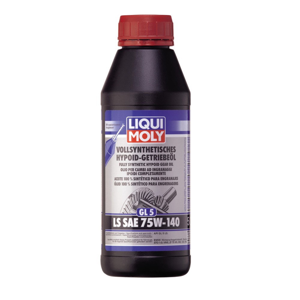Image of  exzellente AlterungsbeständigkeitLIQUI MOLY Vollsynthetisches Hypoid-Getriebeöl (GL5) LS SAE 75W-140 500 ml LIQUI MOLY Vollsynthetisches Hypoid-Getriebeöl (GL5) LS SAE 75W-140 500 ml