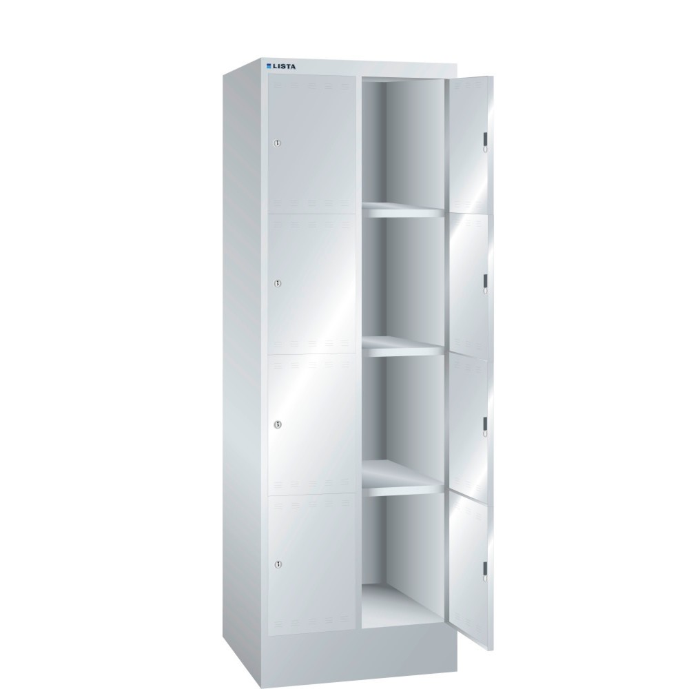 Image of Der LISTA Fächerschrank in Profi-Qualität – vom europäischen Marktführer für Betriebsausstattung Egal ob in Industrie und Handwerk, Büro und Verwaltung oder Freizeit und Sport: Dieser Pausenschrank von LISTA mit 2x4 Fächern eignet sich ideal zur personenb
