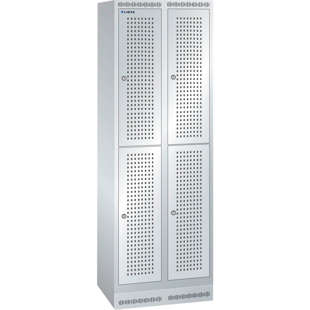 Image of Der LISTA Garderobenschrank mit Lochfeld in Profi-Qualität – vom europäischen Marktführer für Betriebsausstattung Egal ob im Umkleideraum im Betrieb, im Schwimmbad oder Fitnessstudio: Der LISTA Garderobenschrank mit Lochfeld bietet eine sichere sowie flex