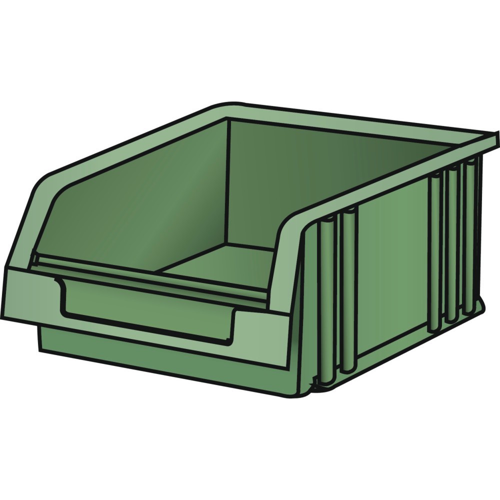 Image of  Inhalt dm3: 0.3LISTA Lagersichtbehälter, (BxTxH) 101x90x50mm, Grösse 2, grün LISTA Lagersichtbehälter, (BxTxH) 101x90x50mm, Grösse 2, grün