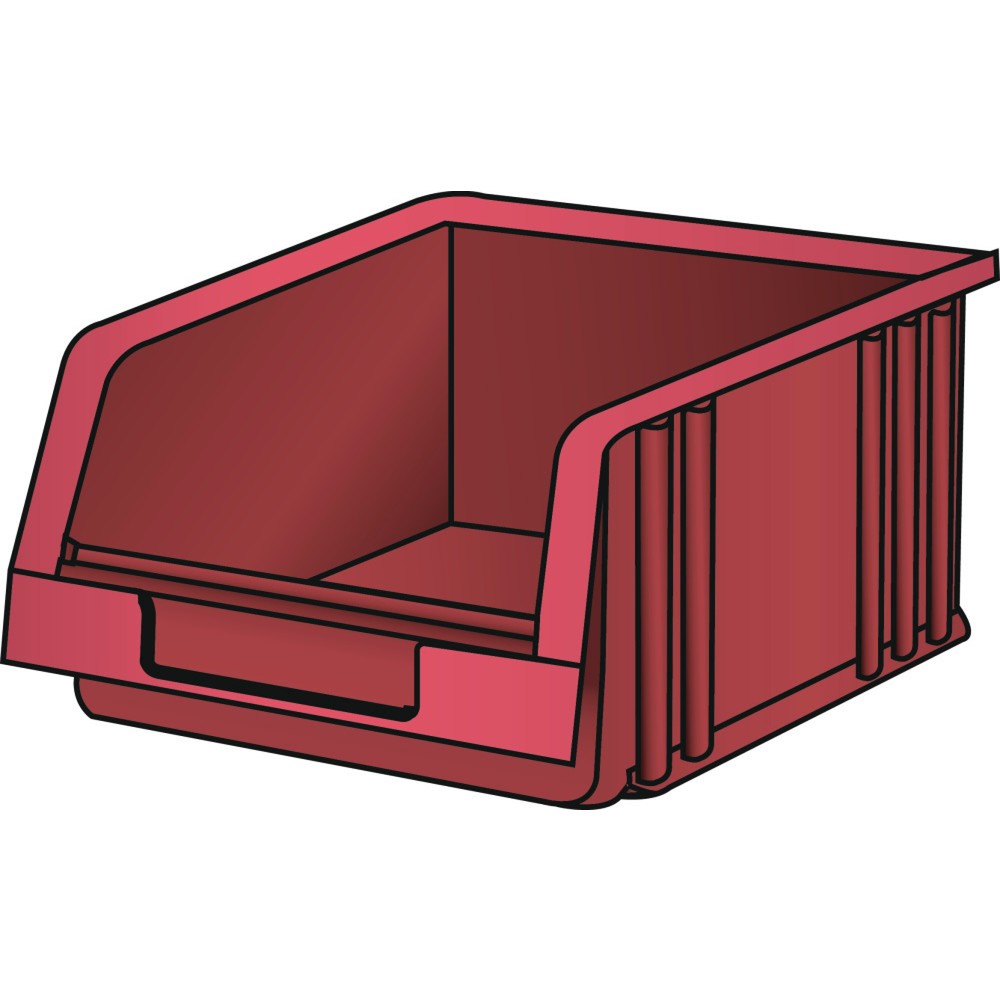 Image of  Inhalt dm3: 0.9LISTA Lagersichtbehälter, (BxTxH) 101x90x50mm, Grösse 3, rot LISTA Lagersichtbehälter, (BxTxH) 101x90x50mm, Grösse 3, rot