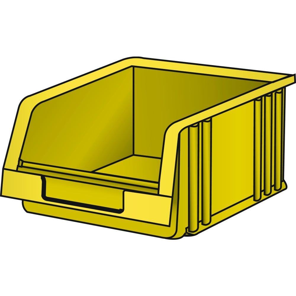 Image of  Inhalt dm3: 0.9LISTA Lagersichtbehälter, (BxTxH) 101x90x50mm, Grösse 3, gelb LISTA Lagersichtbehälter, (BxTxH) 101x90x50mm, Grösse 3, gelb