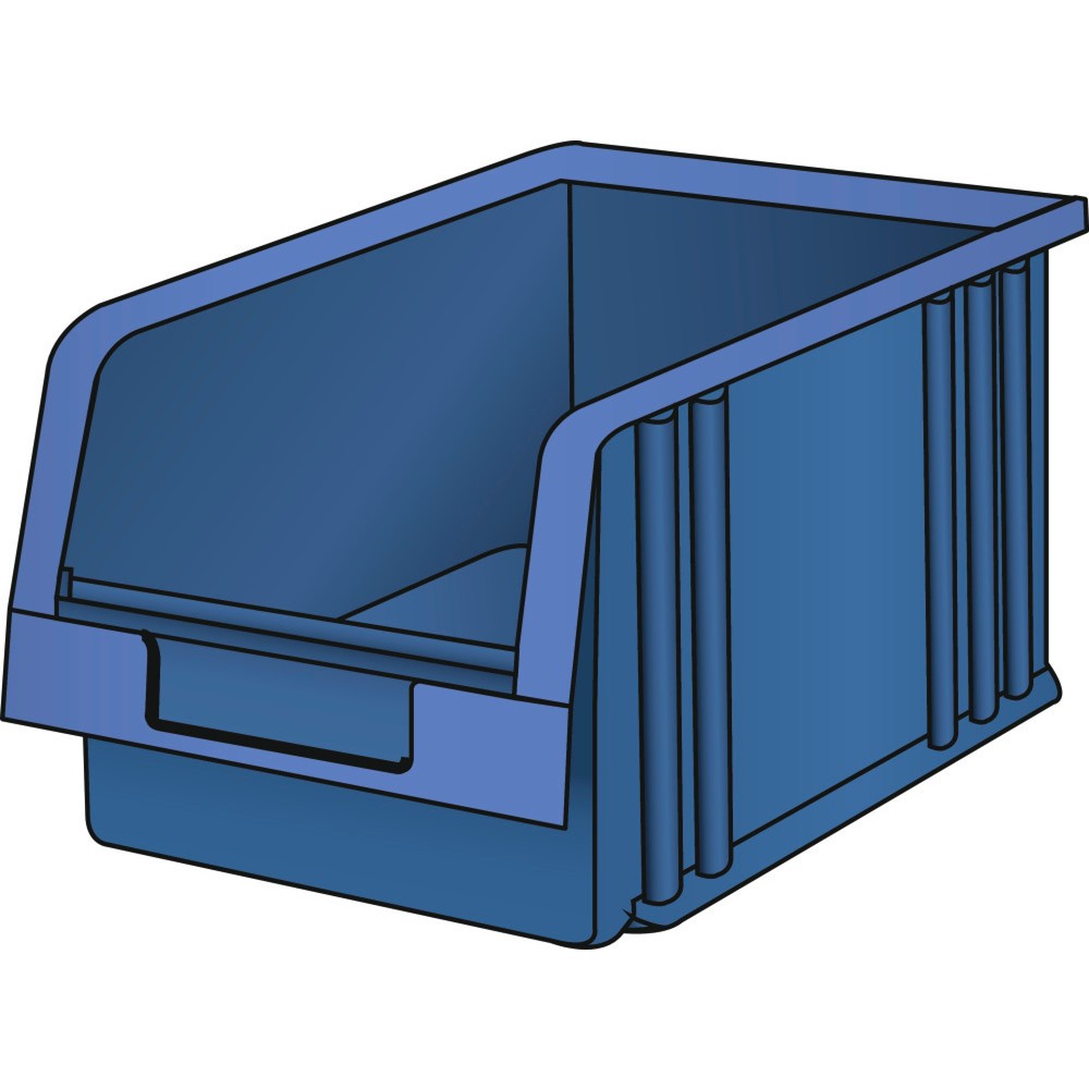 Image of  Inhalt dm3: 2.7LISTA Lagersichtbehälter, (BxTxH) 101x90x50mm, Grösse 4, blau LISTA Lagersichtbehälter, (BxTxH) 101x90x50mm, Grösse 4, blau