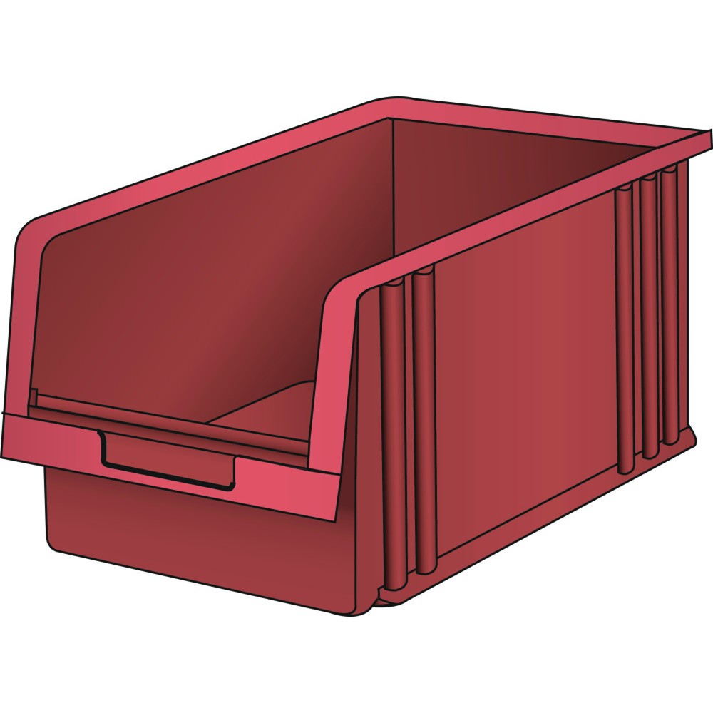 Image of  Inhalt dm3: 10.4LISTA Lagersichtbehälter, (BxTxH) 101x90x50mm, Grösse 5, rot LISTA Lagersichtbehälter, (BxTxH) 101x90x50mm, Grösse 5, rot