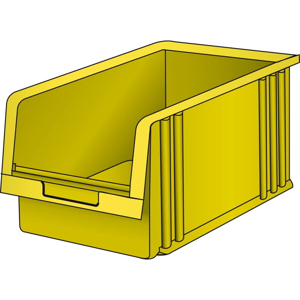 Image of  Inhalt dm3: 10.4LISTA Lagersichtbehälter, (BxTxH) 101x90x50mm, Grösse 5, gelb LISTA Lagersichtbehälter, (BxTxH) 101x90x50mm, Grösse 5, gelb