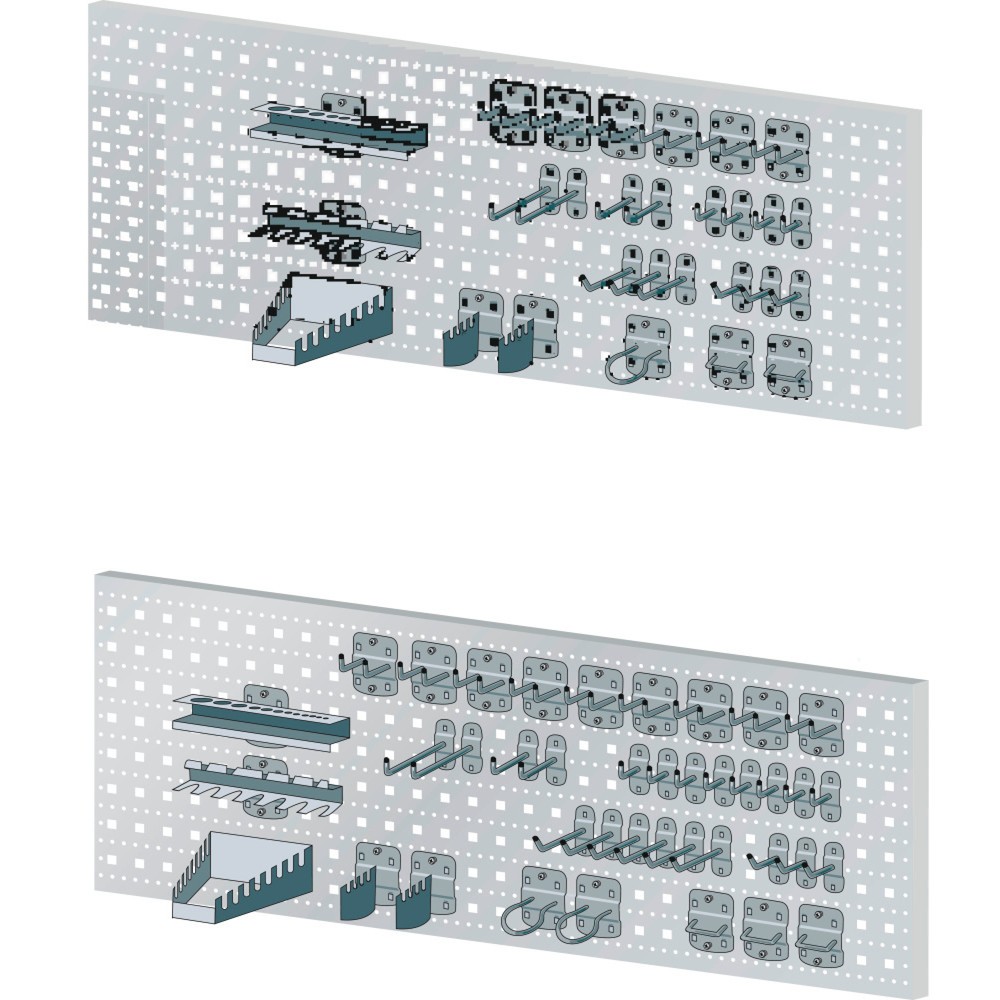 Image of Lochplattenhaken-SetLISTA Lochplattenhaken-Set, 12-teilig LISTA Lochplattenhaken-Set, 12-teilig
