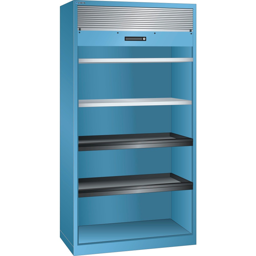 Image of Hochwertig verarbeitet mit 10 Jahren Garantie: der LISTA Rollladenschrank Bewährte Top-Qualität vom Marktführer im Bereich Betriebsausstattung: Im LISTA Rollladenschrank aus robustem Stahlblech bewahren Sie Ausrüstung mit System auf. Dafür bietet der Schr
