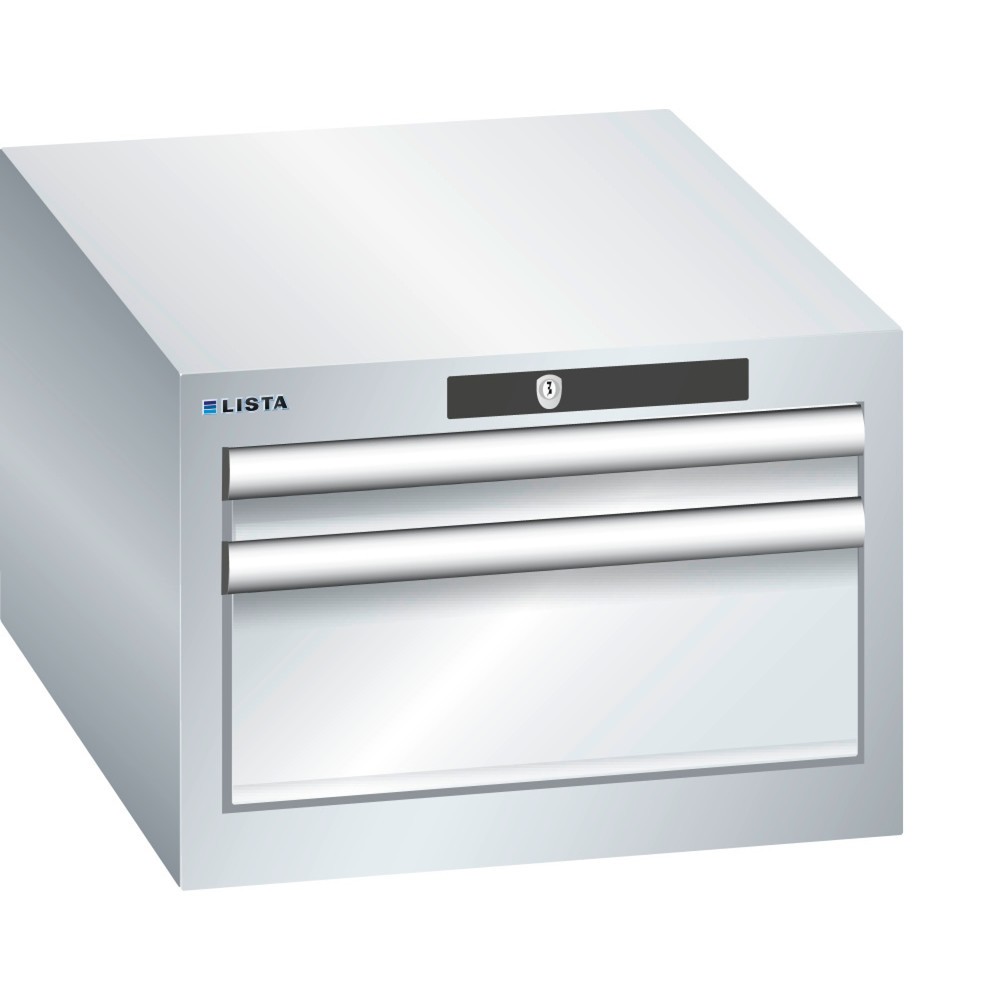 Image of Bequem zugänglich und diebstahlsicher: der LISTA Schubladenschrank mit 100-%-Auszügen und CODE Lock Geschützter, übersichtlicher und gut sortierter Stauraum: Dafür steht der LISTA Schubladenschrank mit 2 Schubfächern als robuster Alleskönner für die versc