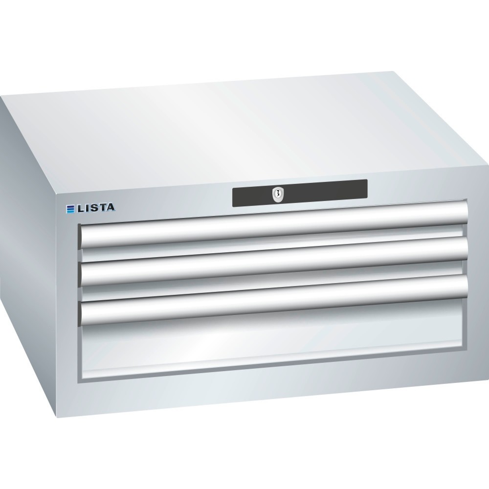 Image of Werkzeug gut zugänglich und diebstahlgeschützt aufbewahren: dank 100-%-Auszug im LISTA Schubladenschrank mit KEY Lock Geschützter, übersichtlicher und gut sortierter Stauraum: Dafür steht der LISTA Schubladenschrank mit 3 Schubfächern als robuster Alleskö