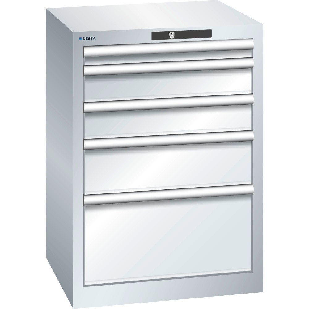 Image of Vom europäischen Marktführer im Bereich Betriebsausstattung: der LISTA Schubladenschrank mit 27 x 27 E und RFID Lock Geschützter, übersichtlicher und gut sortierter Stauraum: Dafür steht der LISTA Schubladenschrank mit 5 Schubfächern als robuster Alleskön