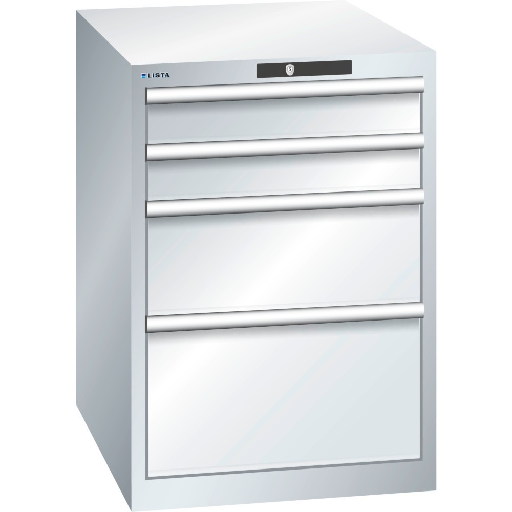 Image of Sichere Werkzeugaufbewahrung mit System: der LISTA Schubladenschrank mit 27 x 36 E und RFID Lock Der Profi-Schubladenschrank des Herstellers LISTA bietet Ihnen mit 4 Schubfächern viel übersichtlichen und gut sortieren Stauraum für Hammer, Zange und Co. – 