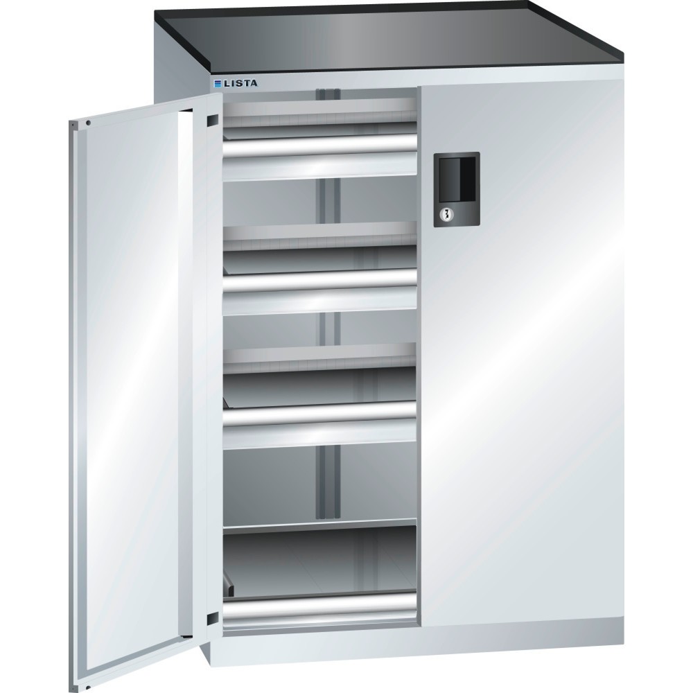 Image of 1 Schrank, 100 % Qualität, 1.000 Möglichkeiten: Werkstattausrüstung geschützt im LISTA Schubladenschrank 36 x 27 E mit KEY Lock verwahren Der Profi-Schubladenschrank aus dem Hause LISTA bietet Ihnen mit 3 Schubfächern viel übersichtlichen und gut sortiere