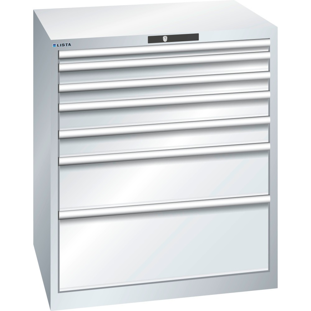 Image of Der abschliessbare LISTA Schubladenschrank in Top-Qualität – vom europäischen Marktführer für Betriebsausstattung Geschützter, übersichtlicher und gut sortierter Stauraum: Dafür steht der LISTA Schubladenschrank mit 7 Schubfächern als robuster Alleskönner