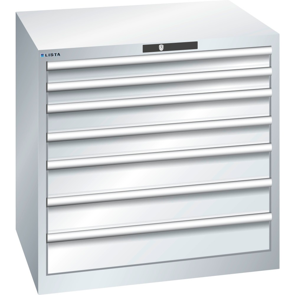 Image of Zugriffsgeschützte Werkzeugaufbewahrung mit System: der LISTA Schubladenschrank mit 45 x 36 E und RFID Lock Geschützter, übersichtlicher und gut sortierter Stauraum: Dafür steht der LISTA Schubladenschrank mit 7 Schubfächern als robuster Alleskönner für d