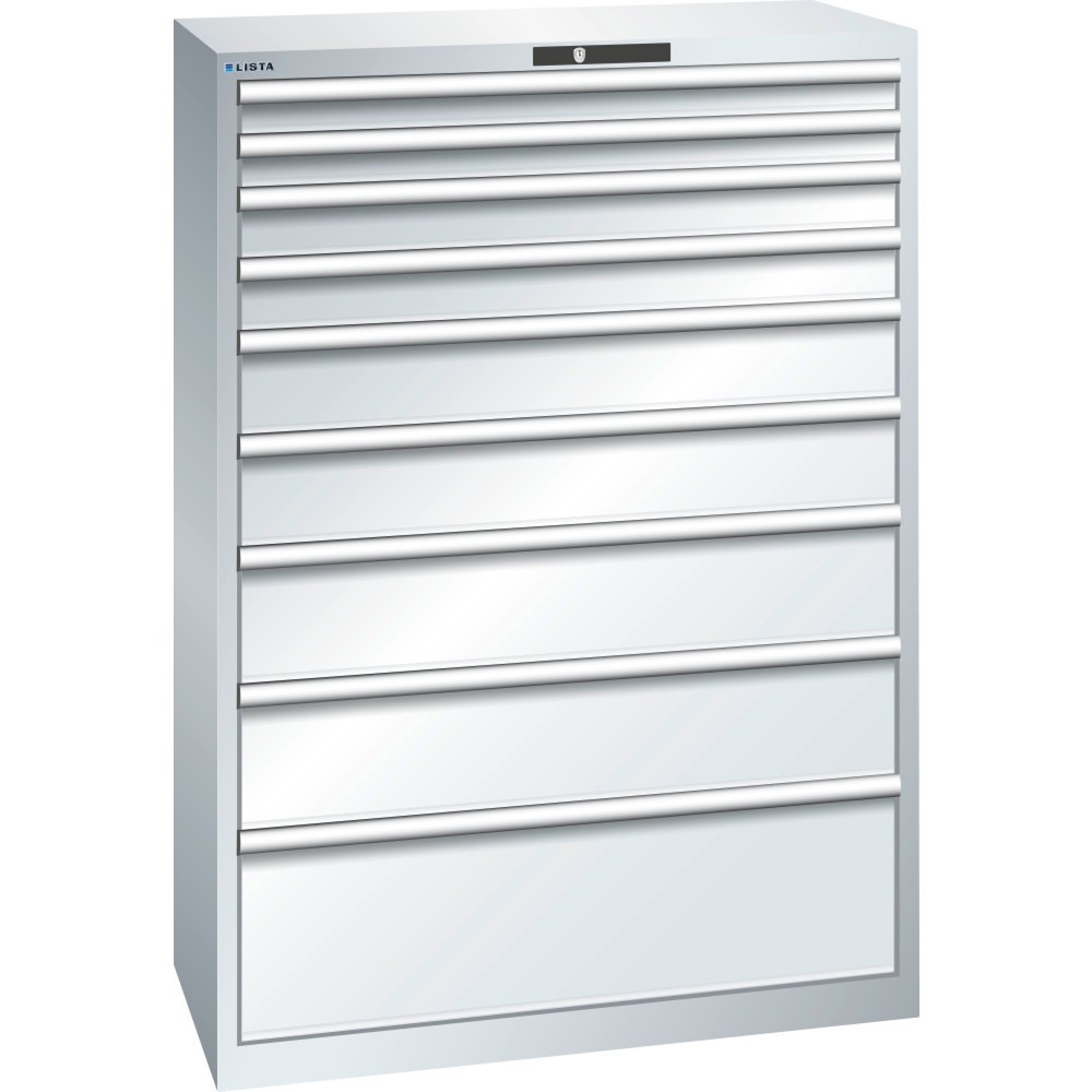 Image of Werkzeug einfach zugänglich und diebstahlgeschützt vorhalten: dank Vollauszug im LISTA Schubladenschrank mit CODE Lock Geschützter, übersichtlicher und gut sortierter Stauraum: Dafür steht der LISTA Schubladenschrank mit 9 Schubfächern als robuster Allesk
