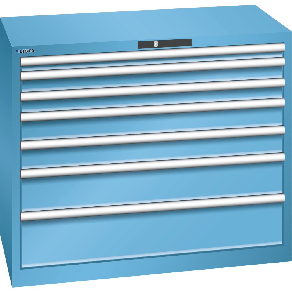 Image of Der abschliessbare LISTA Schubladenschrank in Premium-Qualität – vom europäischen Marktführer für Betriebsausstattung Ob in der Industrie, im Handwerk oder KFZ-Bereich: Der Schubladenschrank aus dem Hause LISTA bietet Ihnen mit 7 Schubfächern viel übersic