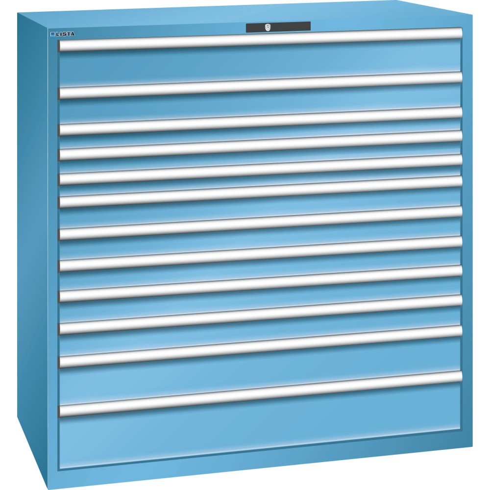 Image of Der verschliessbare LISTA Schubladenschrank in Premium-Qualität – vom europäischen Marktführer für Betriebsausstattung Geschützter, übersichtlicher und gut sortierter Stauraum: Dafür steht der LISTA Schubladenschrank mit 12 Schubfächern als robuster Alles