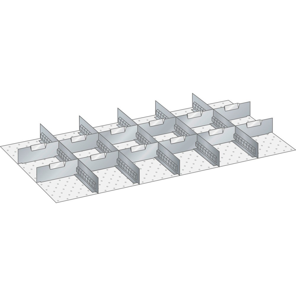 Image of  12 Trennbleche 9 ELISTA Set Schlitzwände und Trennbleche 54x27E, (BxT) 918x459mm, 5 Schlitzwände, 12 Trennbleche, für Fronthöhe 50mm LISTA Set Schlitzwände und Trennbleche 54x27E, (BxT) 918x459mm, 5 Schlitzwände, 12 Trennbleche, für Fronthöhe 50mm