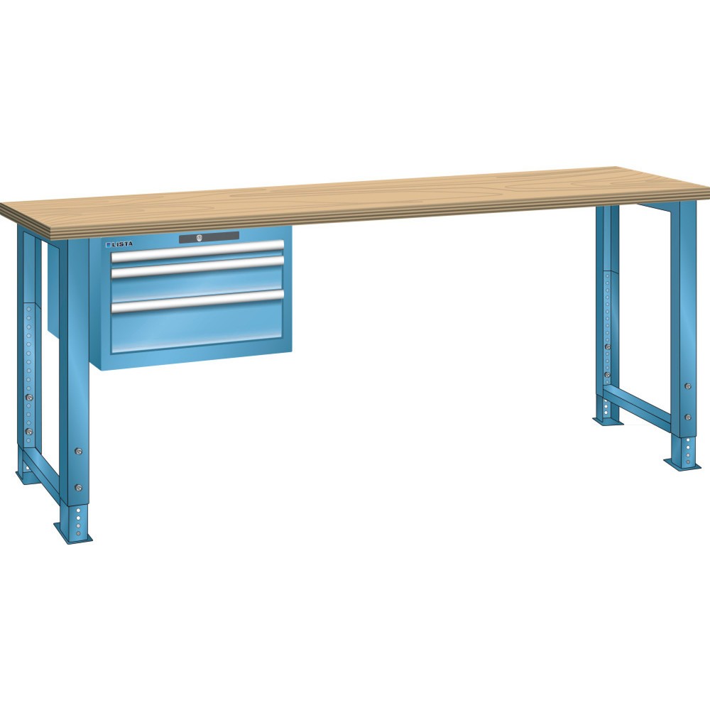 Image of LISTA Werkbank 27x 36 E mit Multiplex-Platte – Ihre stabile Basis für sauberes Arbeiten Ihr Platz für geordnetes Handwerk: Die LISTA Werkbank 27x 36 E bietet mit ihrer hochwertigen Buche-Platte eine stabile Unterlage für verschiedenste Arbeiten in Industr