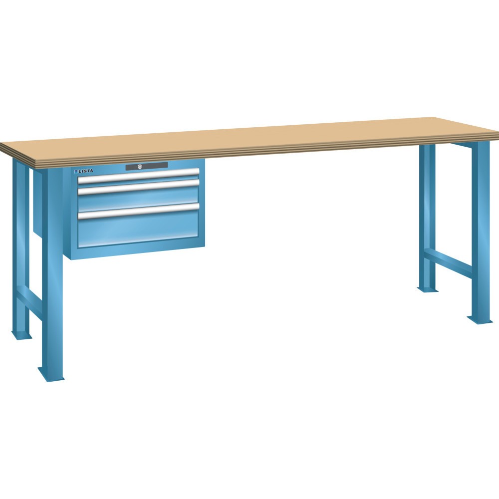 Image of Langlebig konzipiert in „Made in Europe“-Qualität: die LISTA Werkbank 27x 36 E (Bx Tx H) 1.500x 800x 850 mm mit 10 Jahren Garantie Feste Fläche für sicheres Arbeiten: Die LISTA Werkbank 27x 36 E überzeugt mit widerstandsfähiger Vollholz-Platte aus Buche. 