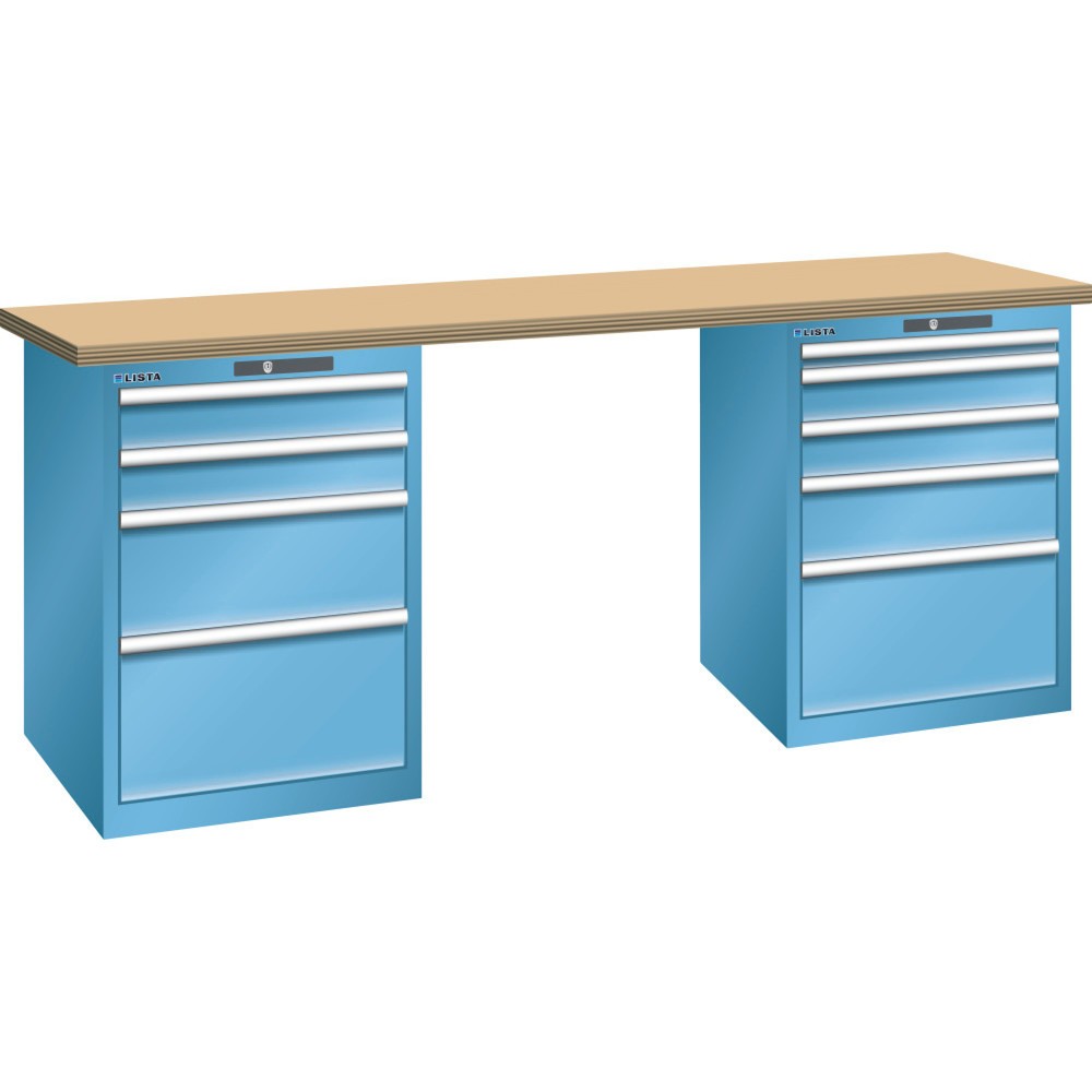 Image of Robuste Profi-Arbeitsstation mit abgestimmtem System in „Made in Europe“-Qualität: die LISTA Werkbank 27x 36 E Ihr Platz für ordentliches Handwerk: Die LISTA Werkbank 27x 36 E bietet mit ihrer langlebigen Multiplex-Arbeitsplatte eine stabile Unterlage für