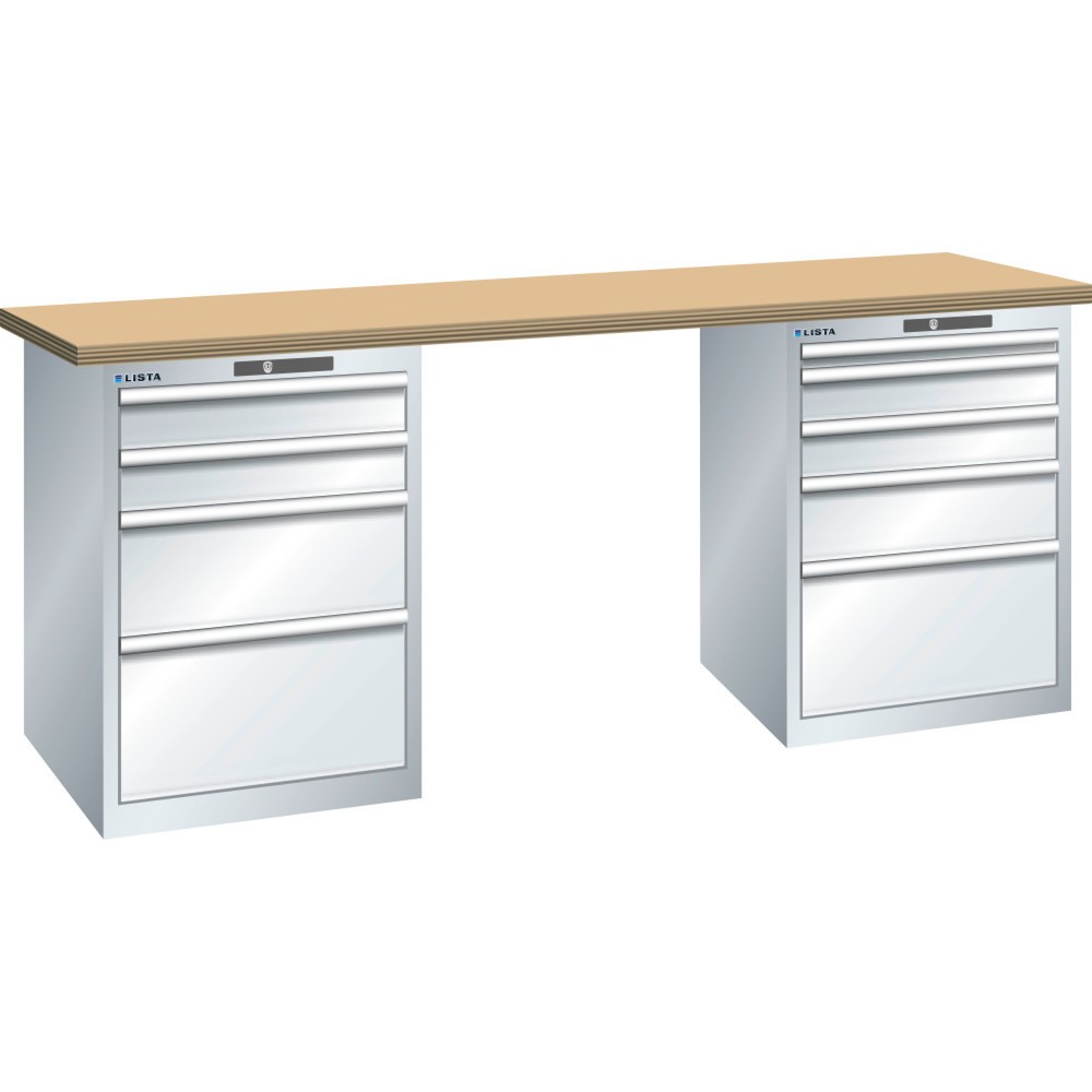 Image of Robuste Profi-Arbeitsstation mit abgestimmtem System in „Made in Europe“-Qualität: die LISTA Werkbank 27x 36 E Ihr Platz für ordentliches Handwerk: Die LISTA Werkbank 27x 36 E bietet mit ihrer langlebigen Multiplex-Arbeitsplatte eine stabile Unterlage für