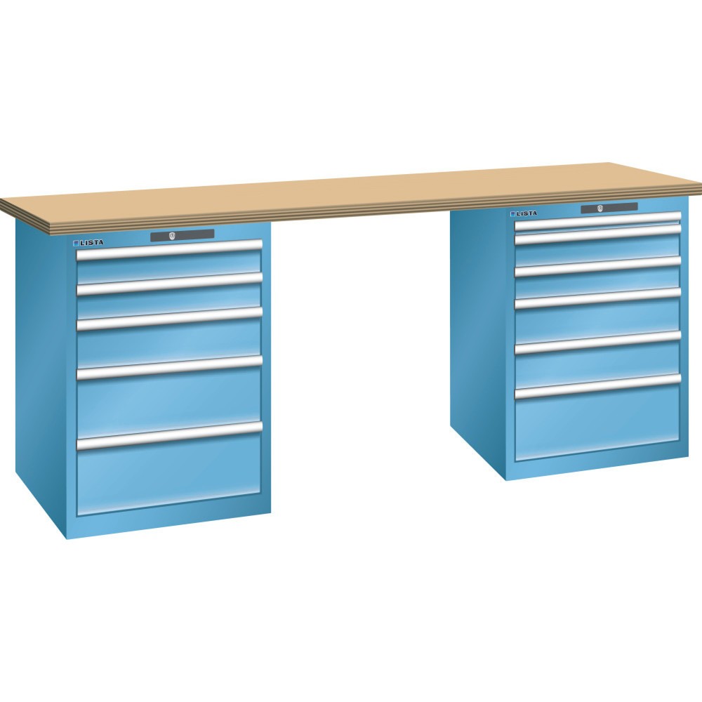 Image of LISTA Werkbank 27x 36 E mit Multiplex-Platte – Ihre feste Grundlage für sauberes Arbeiten Ihr Platz für ordentliches Handwerk: Die LISTA Werkbank 27x 36 E bietet mit ihrer langlebigen Vollholz-Platte eine stabile Unterlage für verschiedenste Arbeiten in S