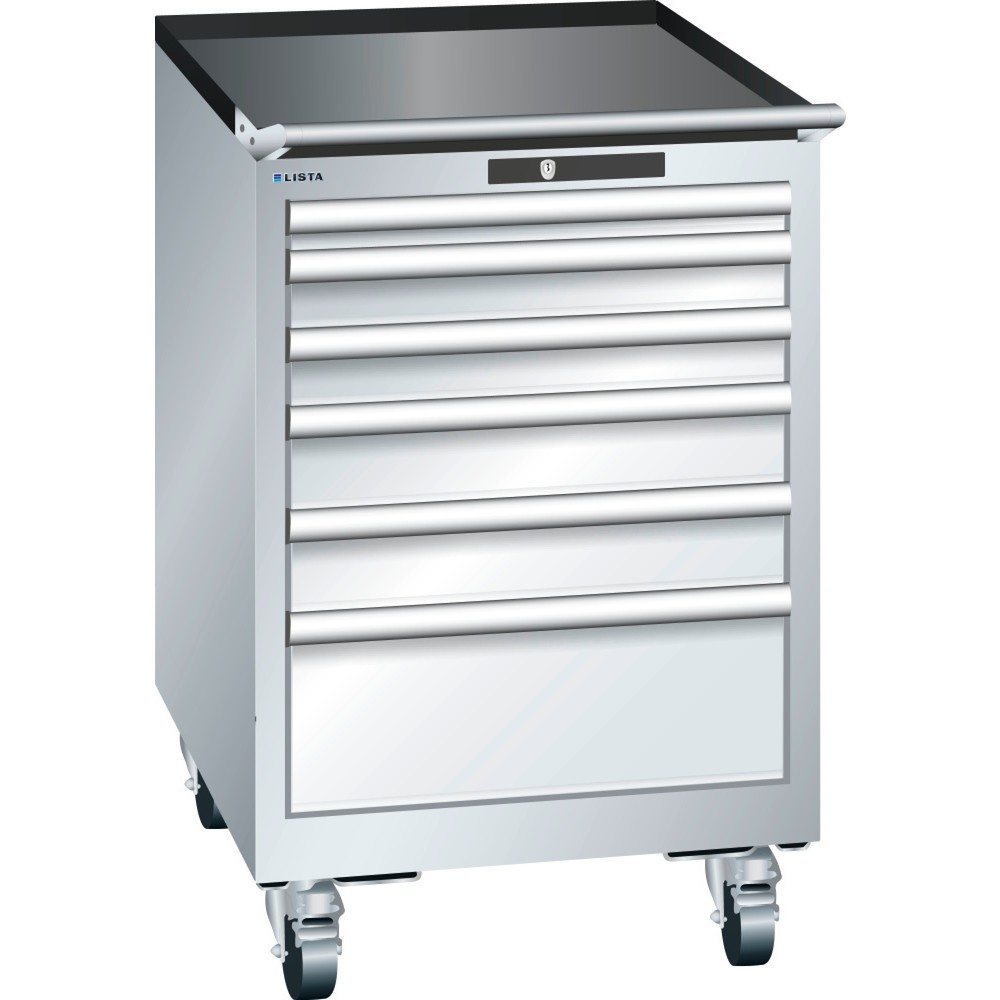Image of Hochwertig verarbeitet mit 10 Jahren Garantie: der LISTA Werkstattwagen 27 x 27 E mit CODE Lock Geschützter, übersichtlicher und gut sortierter Stauraum: Dafür steht der LISTA Werkzeugwagen mit 6 Schubfächern als robuster Alleskönner für die verschiedenst