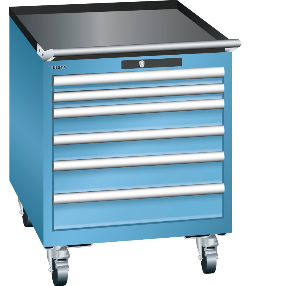 Image of Langlebig ausgelegt: der LISTA Werkstattwagen 27 x 36 E „Made in Europe “ mit 10 Jahren Garantie Ob in der Industrie, im Handwerk oder KFZ-Bereich: Der Werkzeugwagen von LISTA bietet Ihnen mit 6 Schubfächern viel übersichtlichen und gut sortierten Platz f