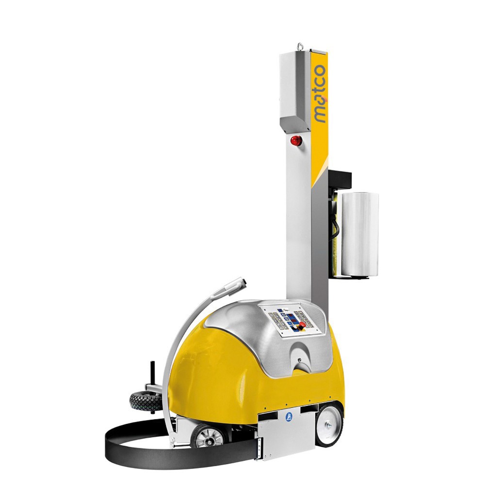 Image of Vom Standard abweichen: MWS Robot FM mit Sensoren für flexibles Umwickeln unterschiedlicher Ladungen Wenn Sie einen besonders flexiblen Wickler für viele grossformatige Paletten unterschiedlichster Formen suchen, haben Sie ihn mit dem batteriebetriebenen 